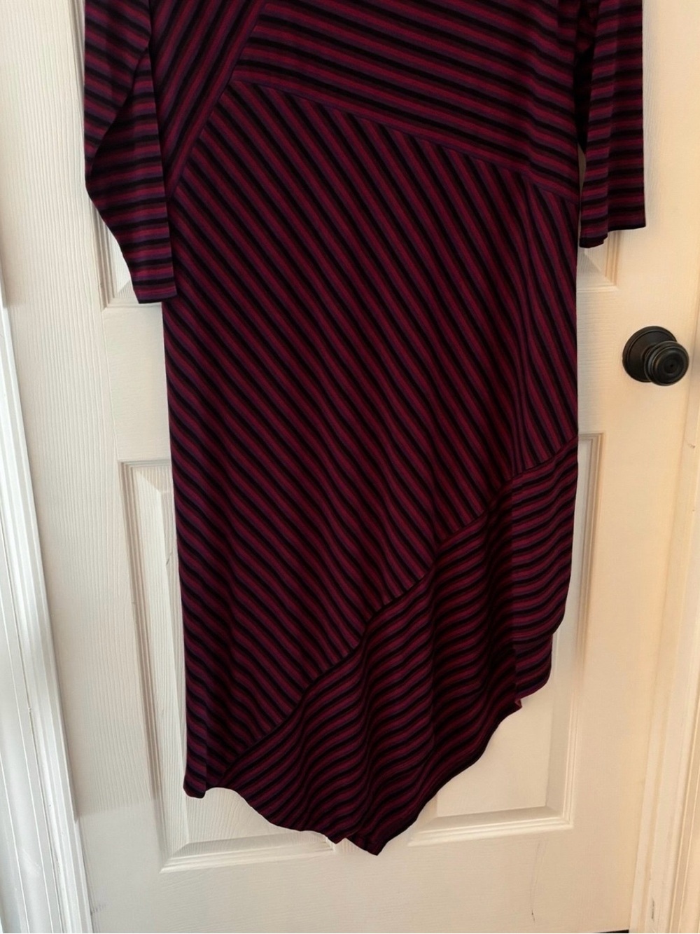 Chico's Striped Asymmetrical Striped Long Sleeve Dress (16/18-XL) - Picture 5 of 7